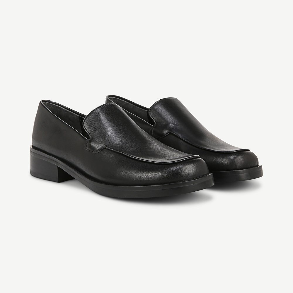 Franco Sarto Black Leather Flats